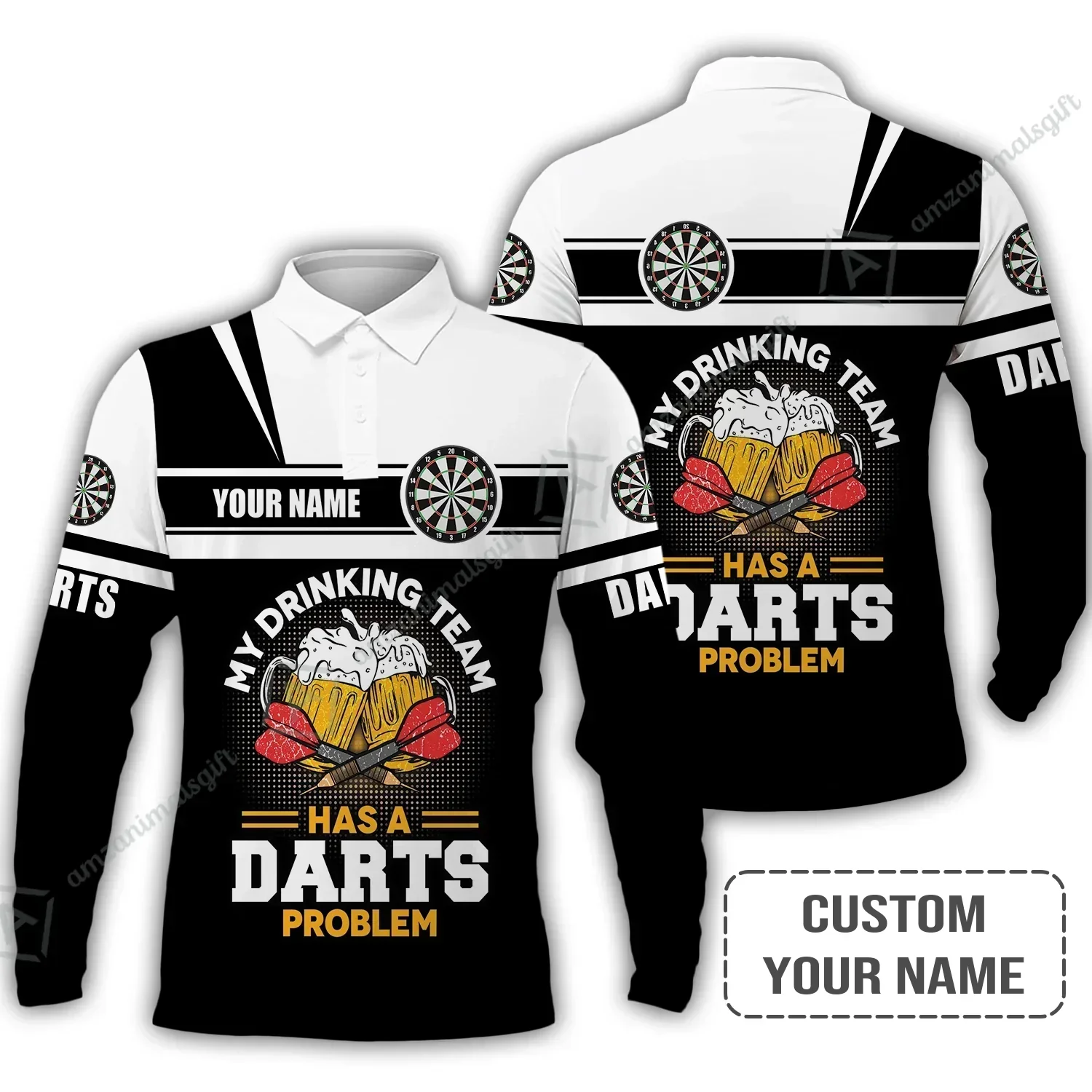 Personalized Darts Hoodie, My Drinking Team Has Darts Problem Shirt For Men And Women, Perfect Outfit For Darts Lovers, Darts Players - Image 3