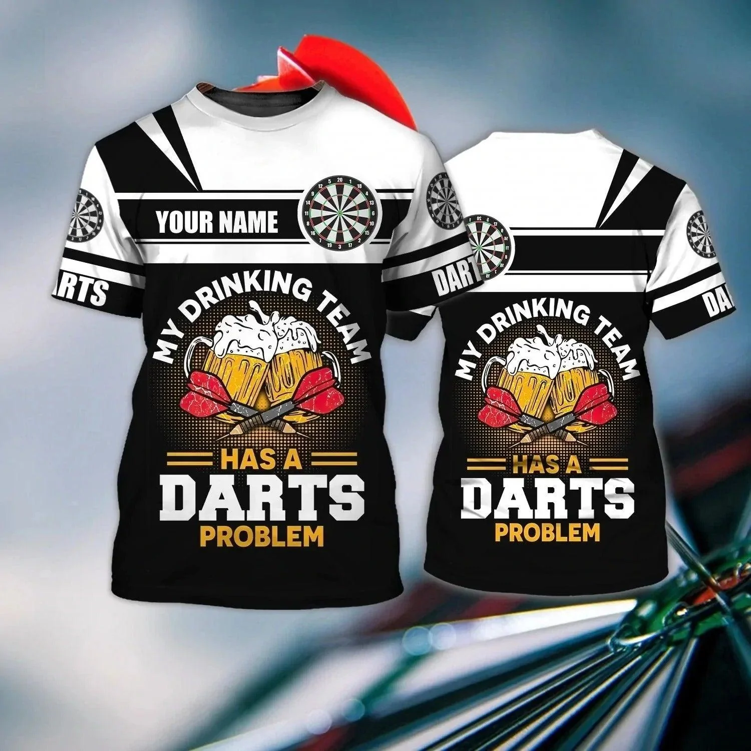 Personalized Darts Hoodie, My Drinking Team Has Darts Problem Shirt For Men And Women, Perfect Outfit For Darts Lovers, Darts Players - Image 8