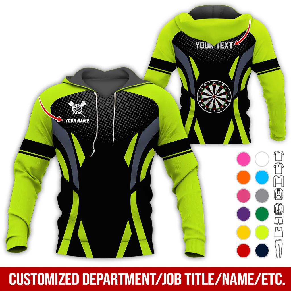 Personalized Darts Premium Hoodie, Custom Name & Text Darts Hoodie Gift For Darts Lovers, Friend, Family - Image 7