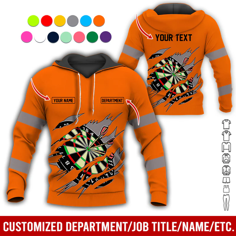 Personalized Darts Premium Hoodie, Customized Name, Text & Department Darts Hoodie, Perfect Gift For Darts Lovers, Friend, Family - Image 11