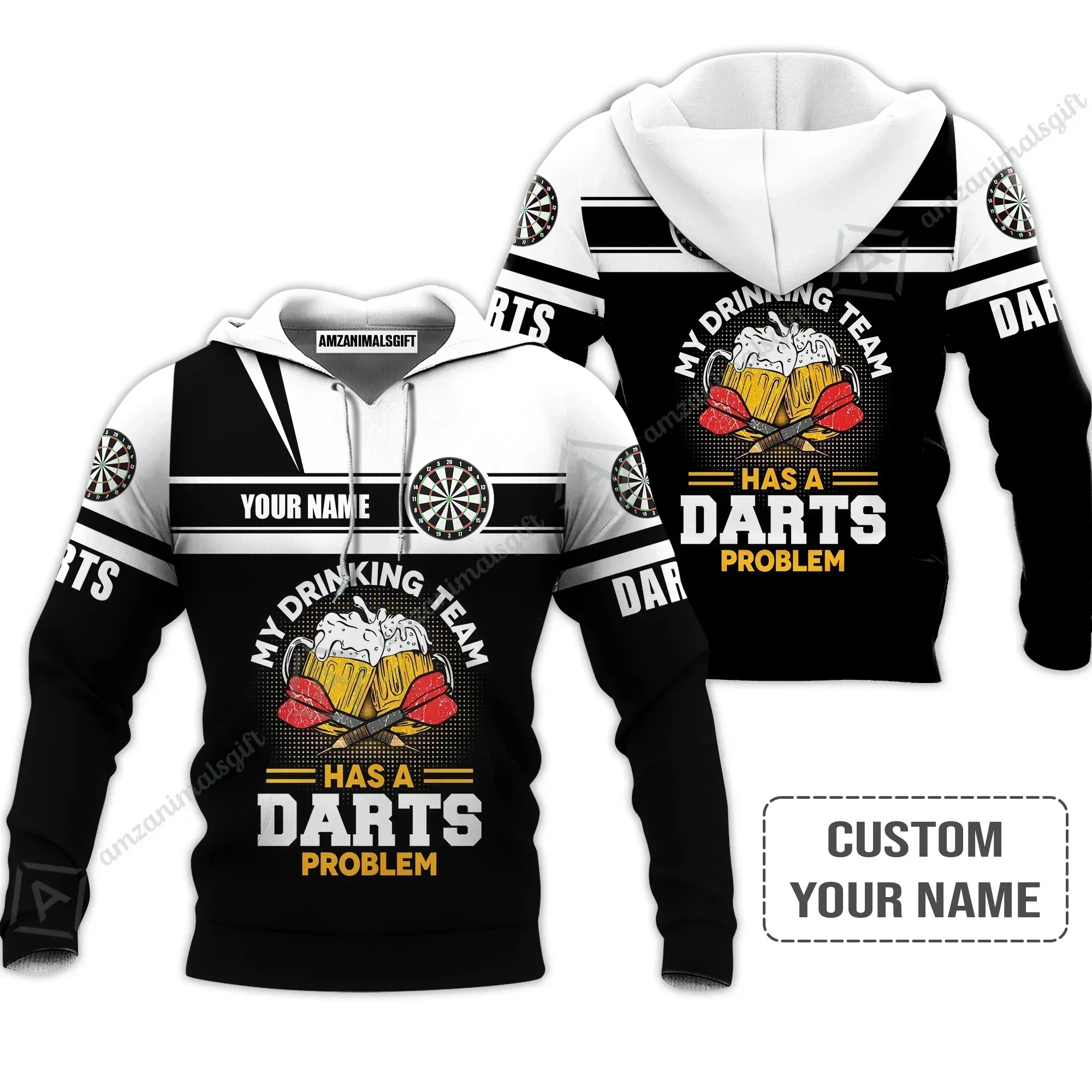 Personalized Darts Sweatshirt, My Drinking Team Has Darts Problem Shirt For Men And Women, Perfect Outfit For Darts Lovers, Darts Players - Image 3