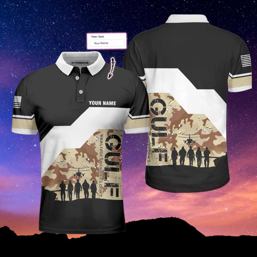 Personalized Desert Storm Veteran Polo Shirt, Personalized Gift For Veterans, Cool Desert Shirt Design For Male, Best Gift For Men Veterans - Image 2