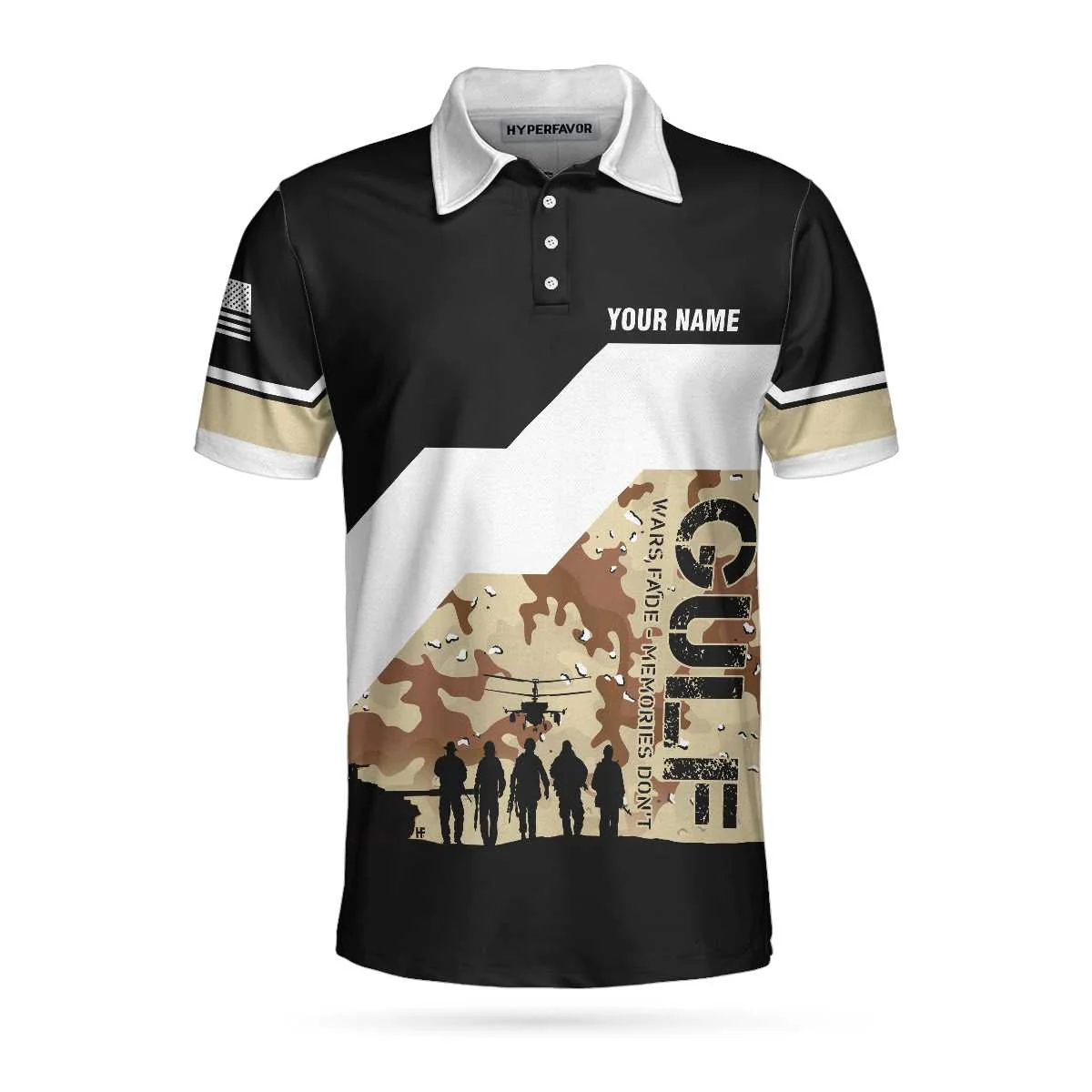 Personalized Desert Storm Veteran Polo Shirt, Personalized Gift For Veterans, Cool Desert Shirt Design For Male, Best Gift For Men Veterans - Image 3