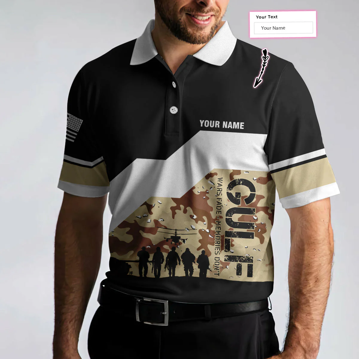 Personalized Desert Storm Veteran Polo Shirt, Personalized Gift For Veterans, Cool Desert Shirt Design For Male, Best Gift For Men Veterans - Image 6