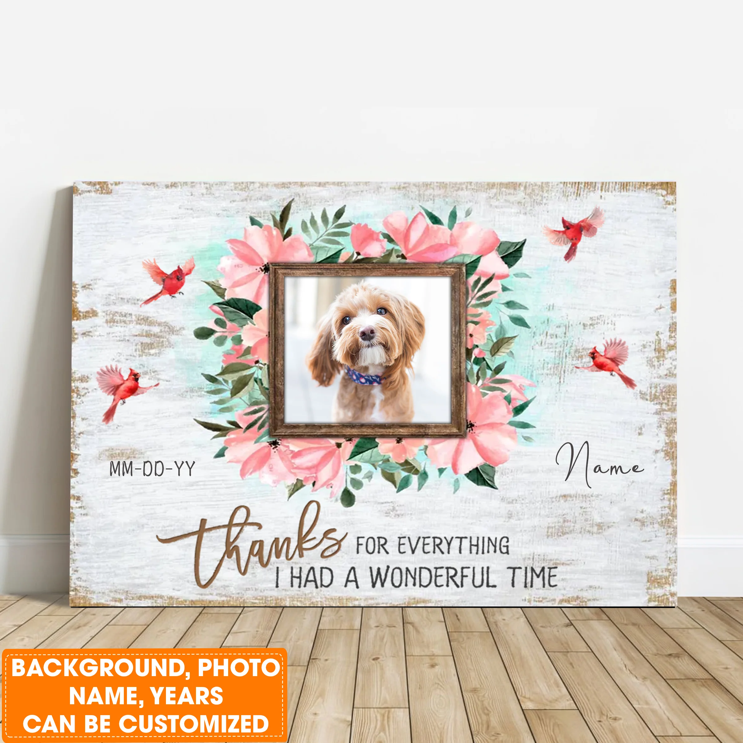 Personalized Dog Landscape Canvas, Custom Gift For Someone Who Lost A Pet Dog Memorial Gift Canvas Print, Perfect Gift For Dog Lovers, Friends, Family - Image 2