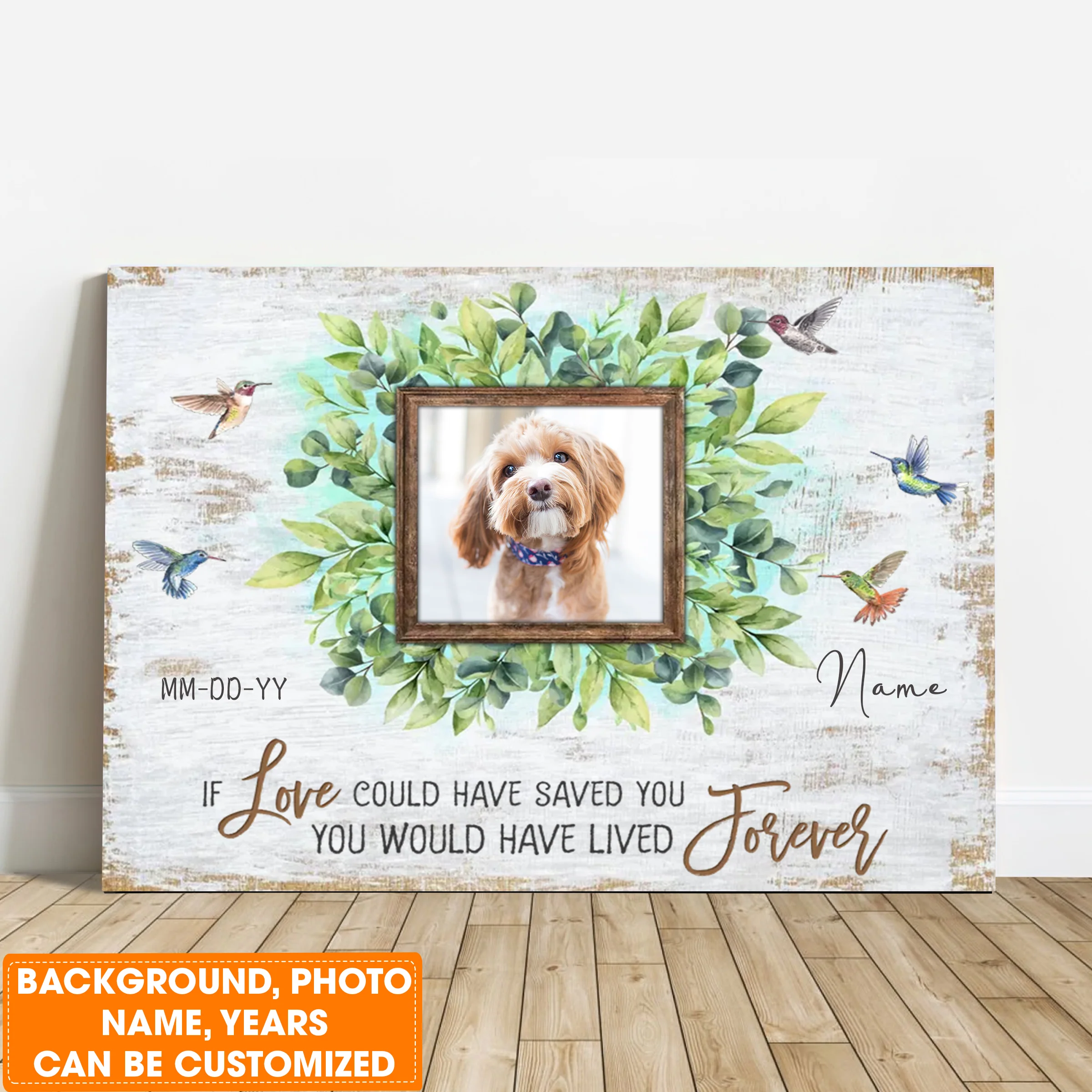 Personalized Dog Landscape Canvas, Custom Gift For Someone Who Lost A Pet Dog Memorial Gift Canvas Print, Perfect Gift For Dog Lovers, Friends, Family - Image 3