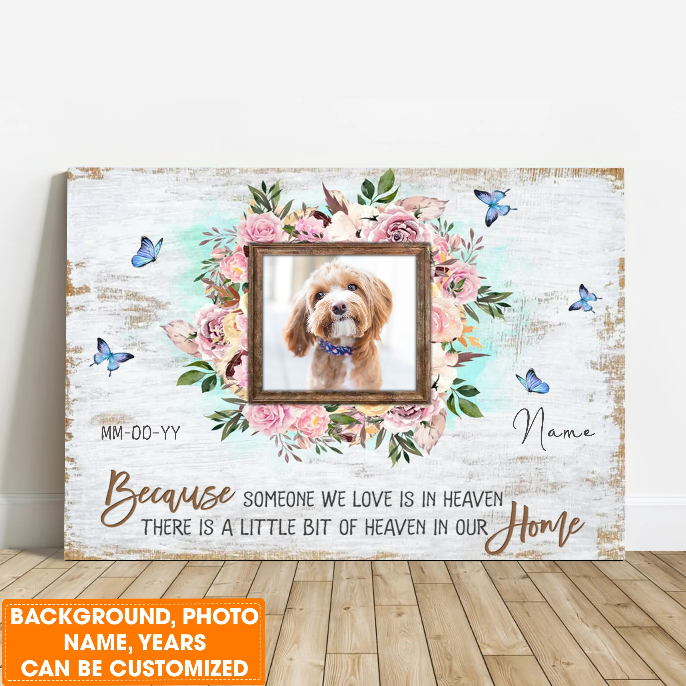 Personalized Dog Landscape Canvas, Custom Gift For Someone Who Lost A Pet Dog Memorial Gift Canvas Print, Perfect Gift For Dog Lovers, Friends, Family - Image 5