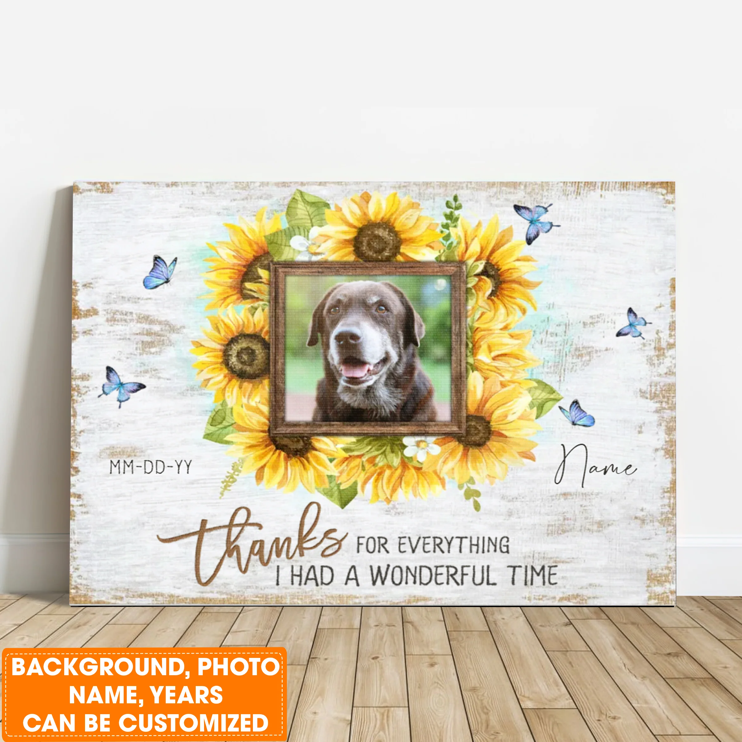 Personalized Dog Landscape Canvas, Custom Gift For Someone Who Lost A Pet Dog Memorial Gift Canvas Print, Perfect Gift For Dog Lovers, Friends, Family - Image 6