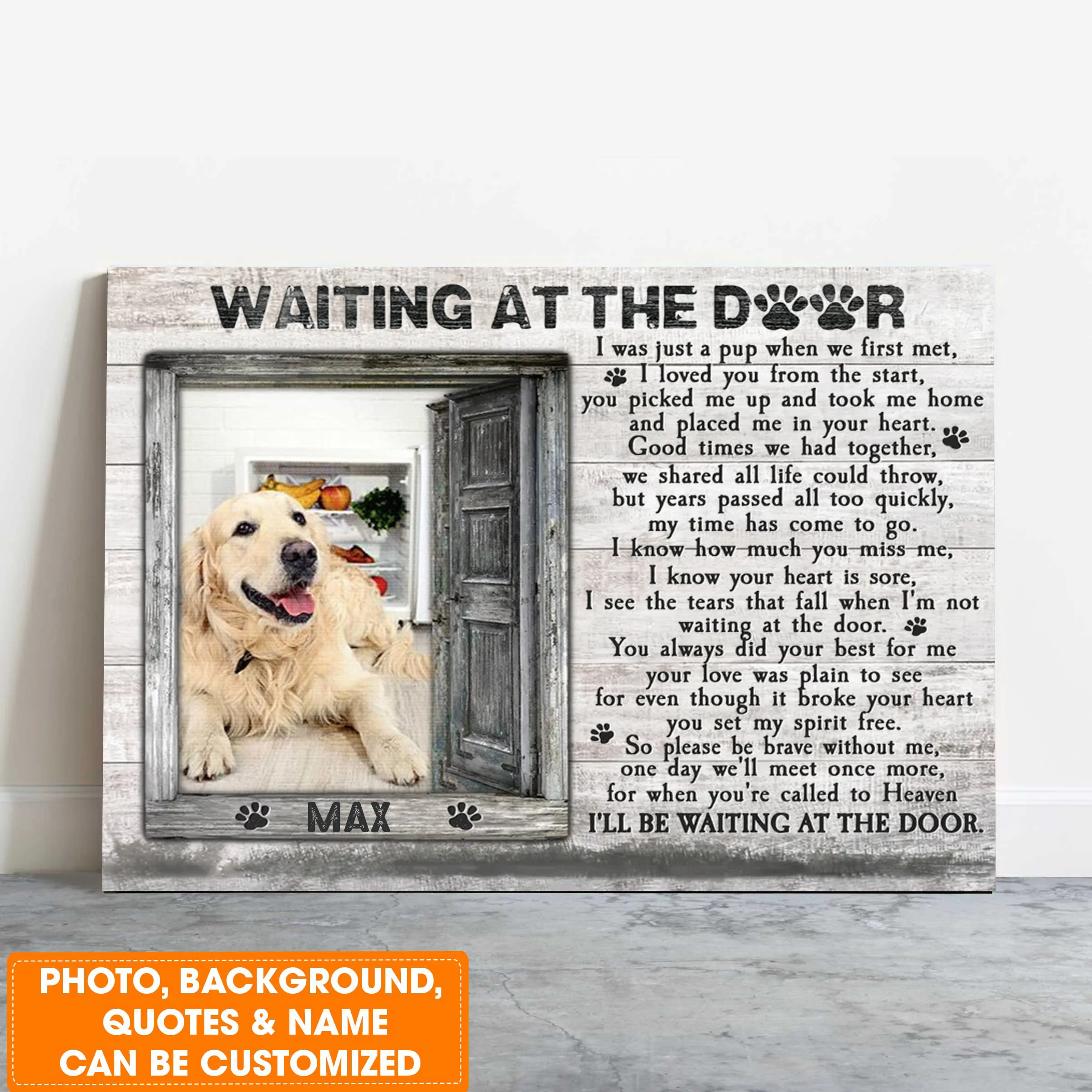 Personalized Dog Landscape Canvas, Custom Pet Gifts In Loving Memory, Perfect Gift For Dog Lovers, Friends, Family - Image 2