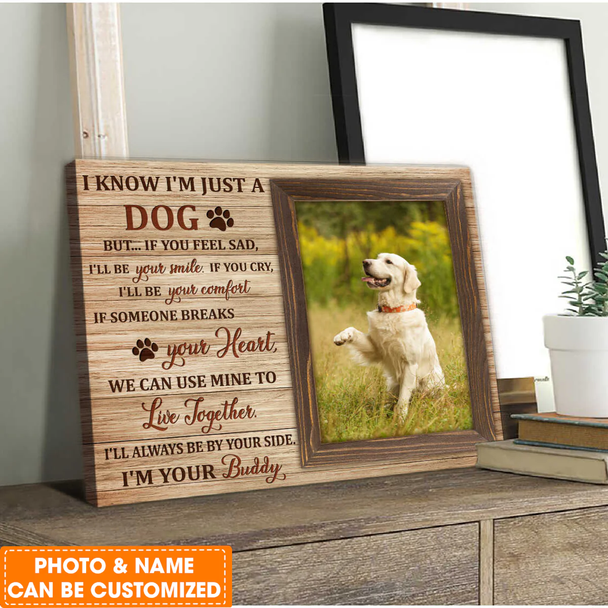 Personalized Dog Landscape Canvas, I Will Be Your Smile Canvas, Custom Your Pet Photo, Perfect Gift For Dog Lovers, Friend, Family - Image 2