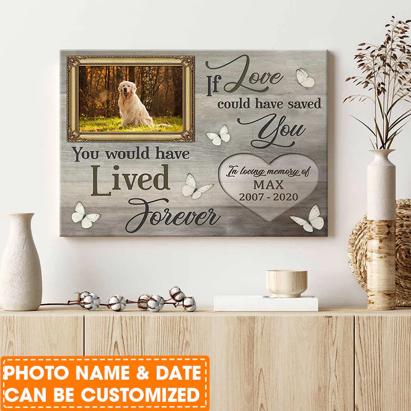 Personalized Dog Landscape Canvas, Memorial Pet Canvas, If Love Could Have Saved You Canvas, Perfect Gift For Dog Lovers, Friends, Family - Image 3