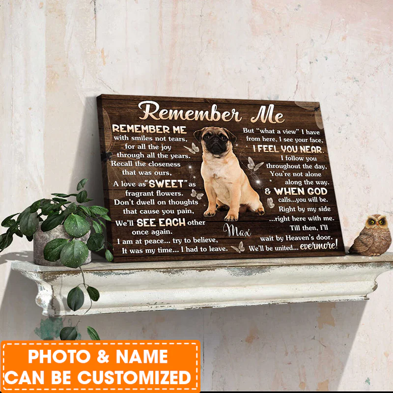 Personalized Dog Landscape Canvas, Remember Canvas, Memorial Gifts Sayings For Loss Of Pet Dog Canvas, Perfect Gift For Dog Lovers, Friends, Family - Image 3
