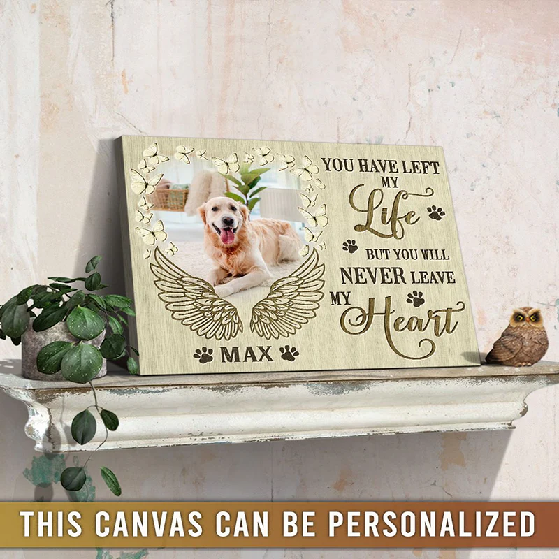 Personalized Dog Landscape Canvas, You Have Left My Life Canvas, Pet Loss Sympathy Gifts, Perfect Gift For Dog Lovers, Friends, Family - Image 3