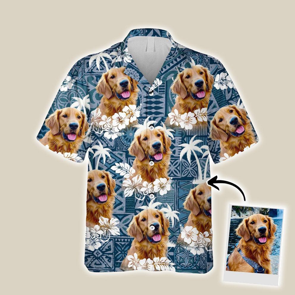 Personalized Dog Pet Face Aloha Hawaiian Shirts with Dog Face Pet Face Customize. Personalized Dog Face Shirts, Custom Dog Pet Face Hawaiian Shirts - Image 2
