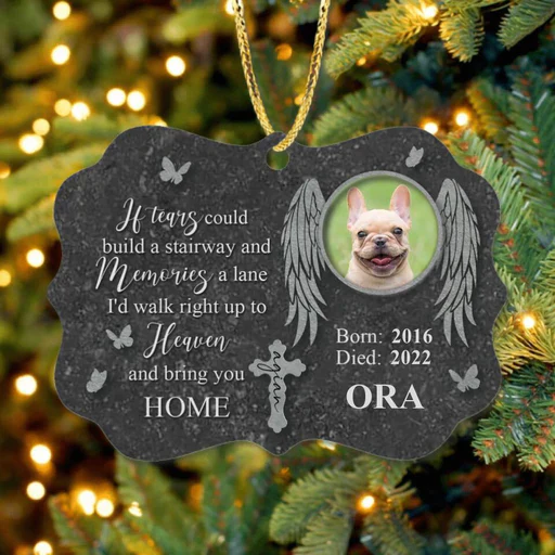 Personalized Dog Photo Aluminum Ornament, Customized Pet Photo Aluminum Ornament - Memorial Gift For Dog Lovers, Pet Lovers - Image 2