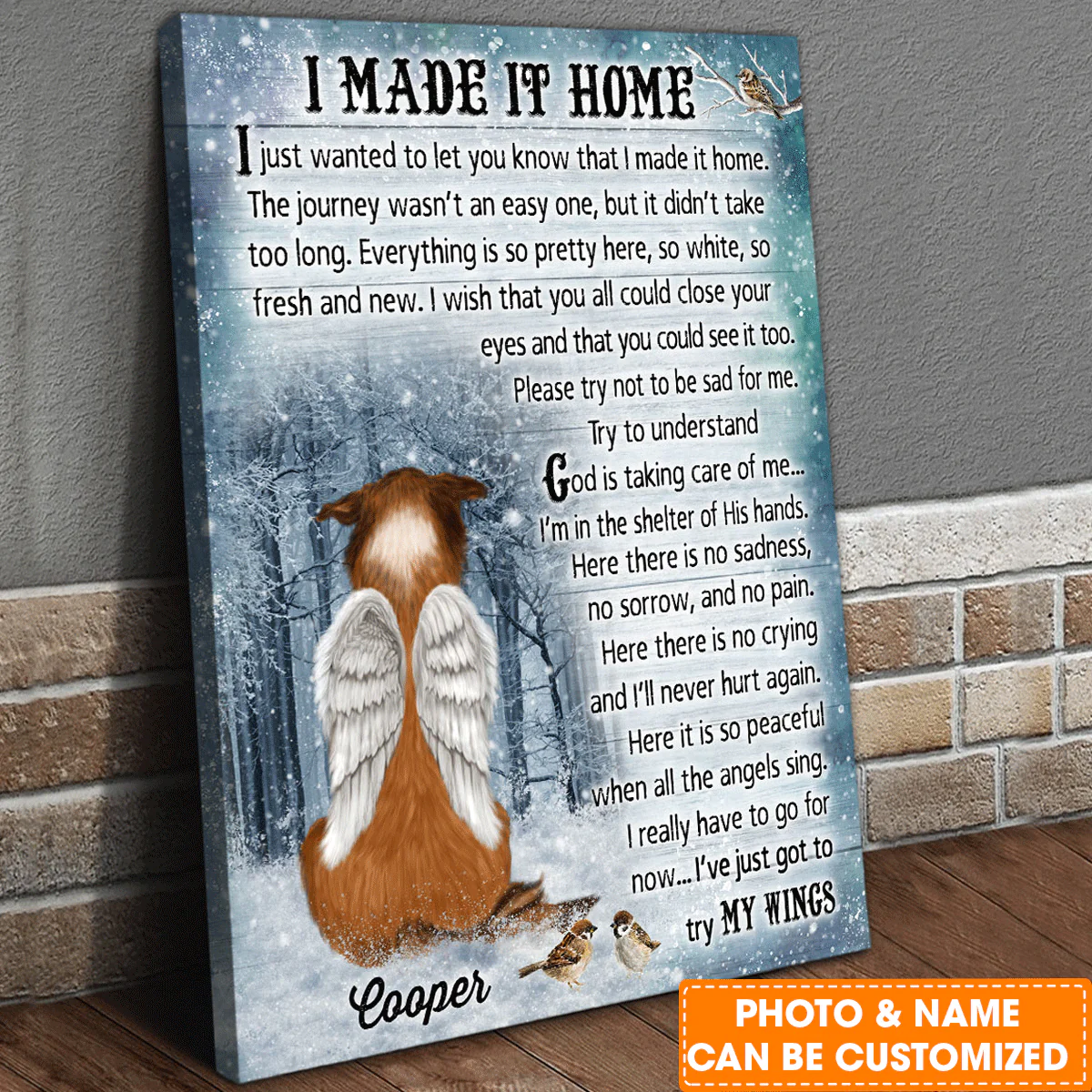 Personalized Dog Portrait Canvas, Customized Dog Memorial Idea Pet Rememberance Gift Canvas Print, Perfect Gift For Dog Lovers, Friend, Family - Image 3