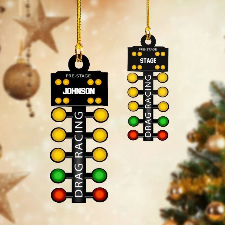 Personalized Drag Racing Acrylic Ornament For Drag Racing Lovers - Image 3