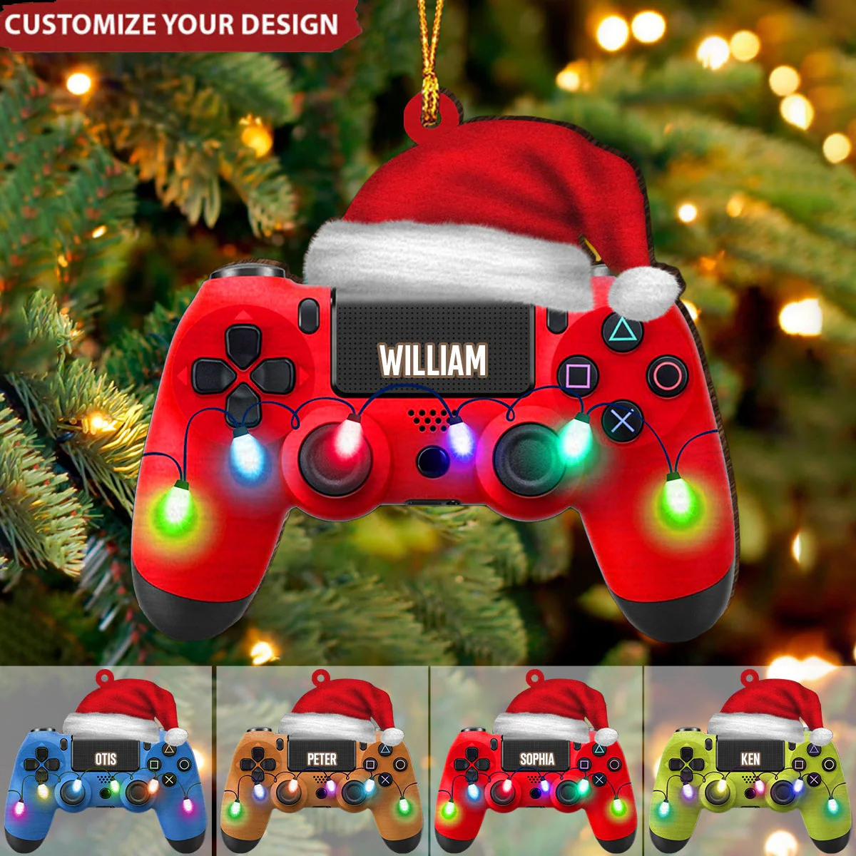 Personalized Gamepad Gaming Hand Play Flat Acrylic Ornament, Meaningful Ornament Gift For Son, Daughter, Gamer - Image 2