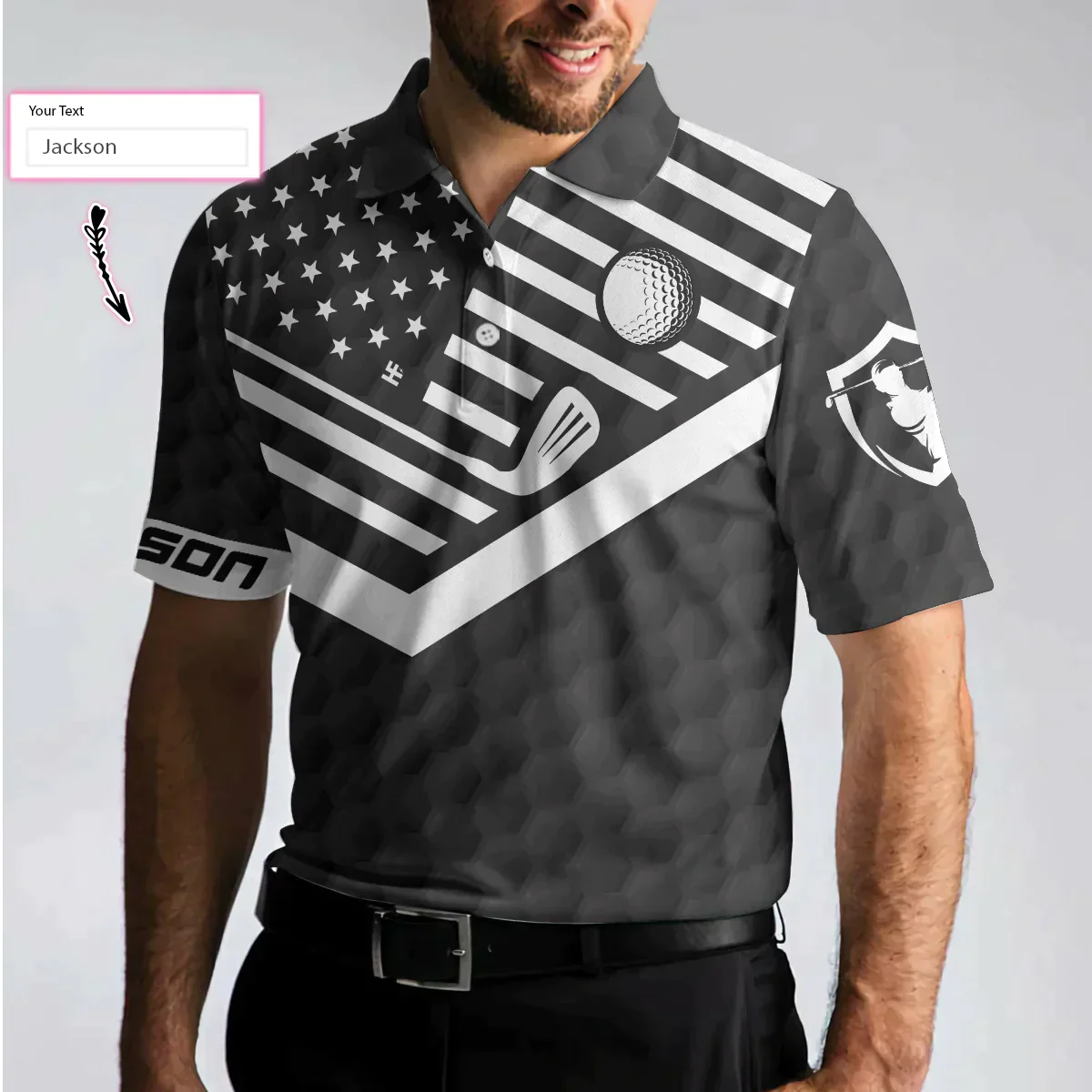 Personalized Golf American Flag Men Polo Shirt, I'm A Golf Pro And Beer Drinker Custom Polo Shirt, Golf Shirt For Beer Lovers - Image 5