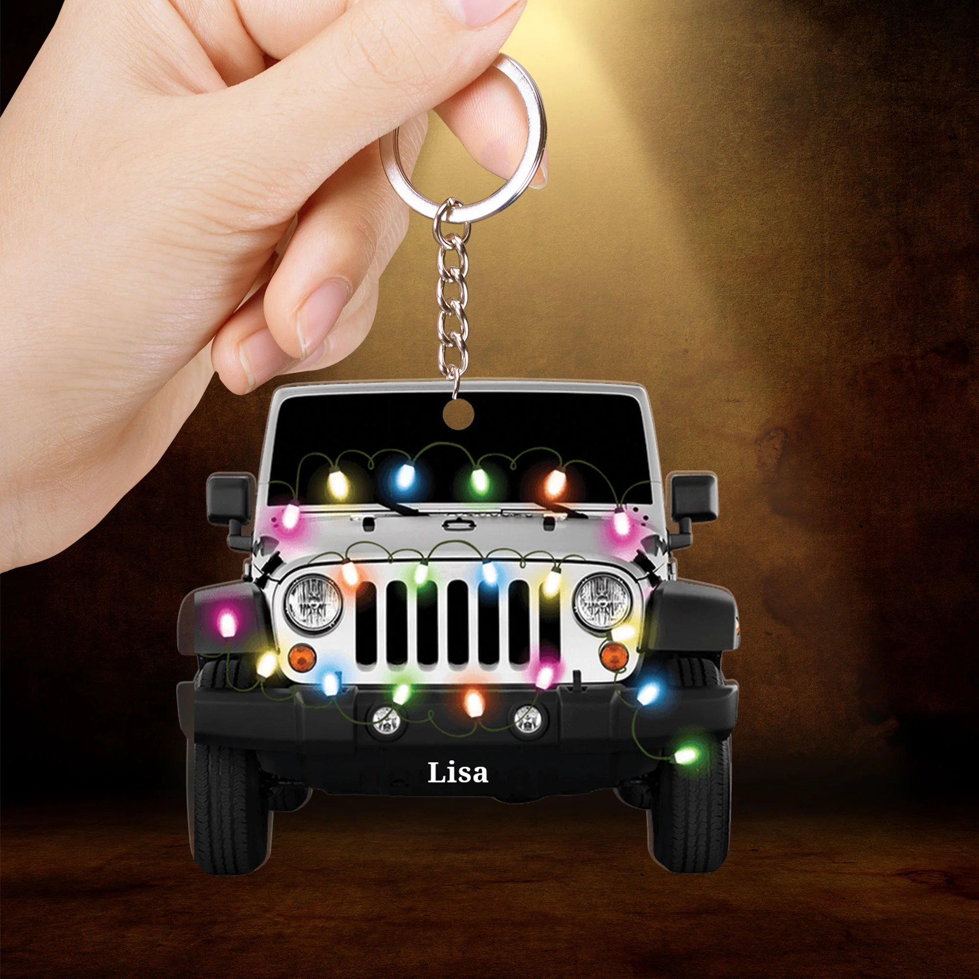 Personalized Jeep Car Acrylic Christmas Ornament, Custom Shape Ornament Decor, Car Lover Ornament - Image 6