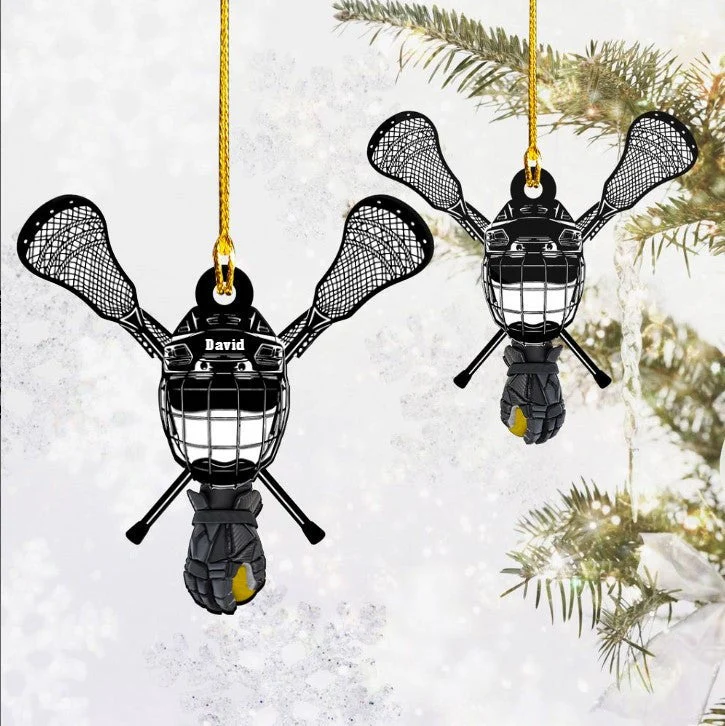 Personalized Lacrosse Stick Custom Shape Acrylic Ornament For Lacrosse Lovers