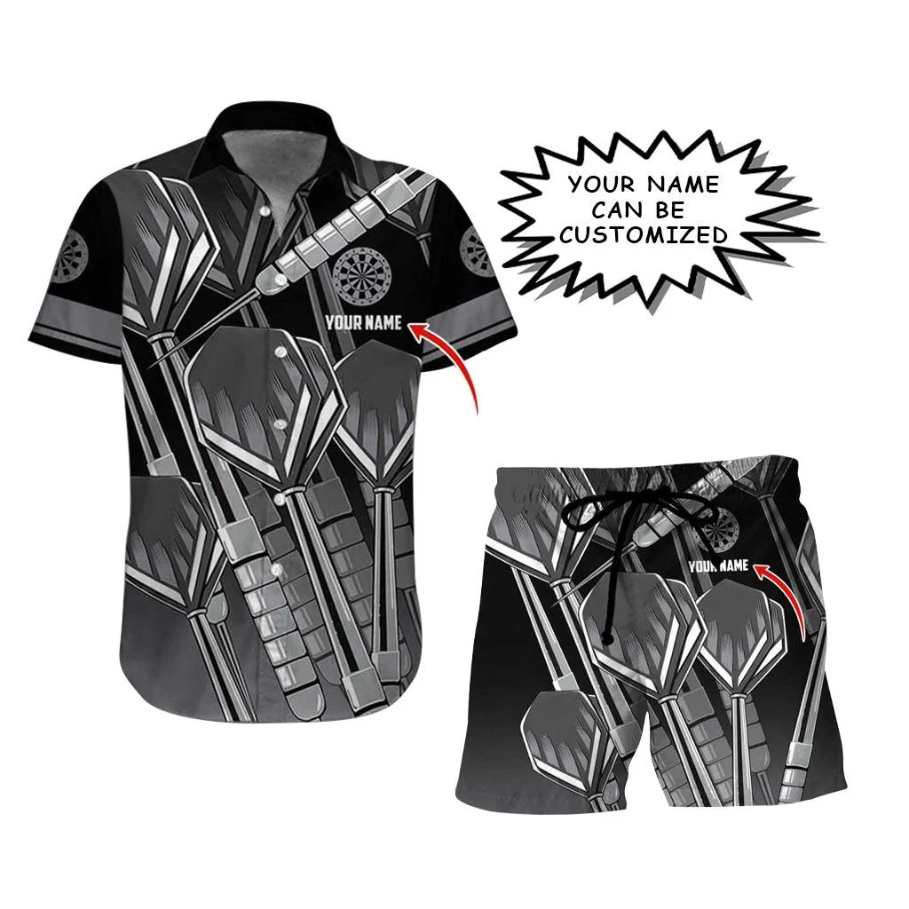 Personalized Name Darts Aloha Hawaiian Shirt - Amazing Darts Pattern And Target Personalized Name Hawaiian Shirt, Perfect Gift For Men & Women, Darts Lover - Image 5
