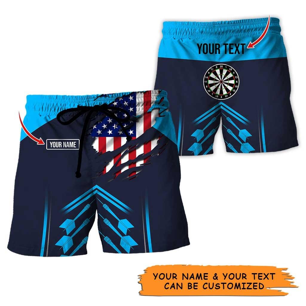 Personalized Name Darts Aloha Hawaiian Shirt, Beautiful Darts Pattern And US Flag Personalized Name & Text Hawaiian Shirt For Men & Women, Darts Lover - Image 8