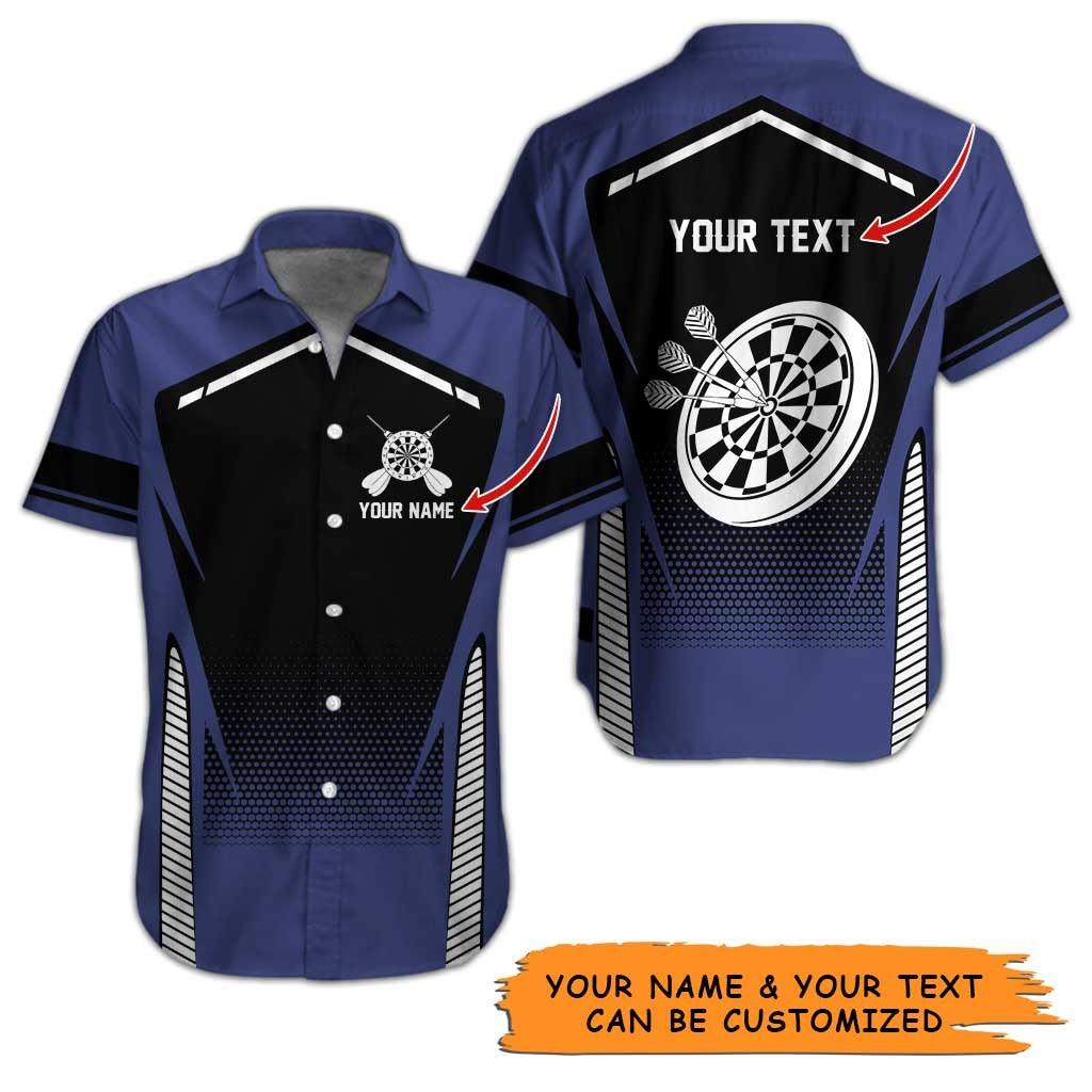 Personalized Name Darts Aloha Hawaiian Shirt - Colorful Darts Pattern And Target Personalized Name Hawaiian Shirt For Men & Women, Darts Lover - Image 3