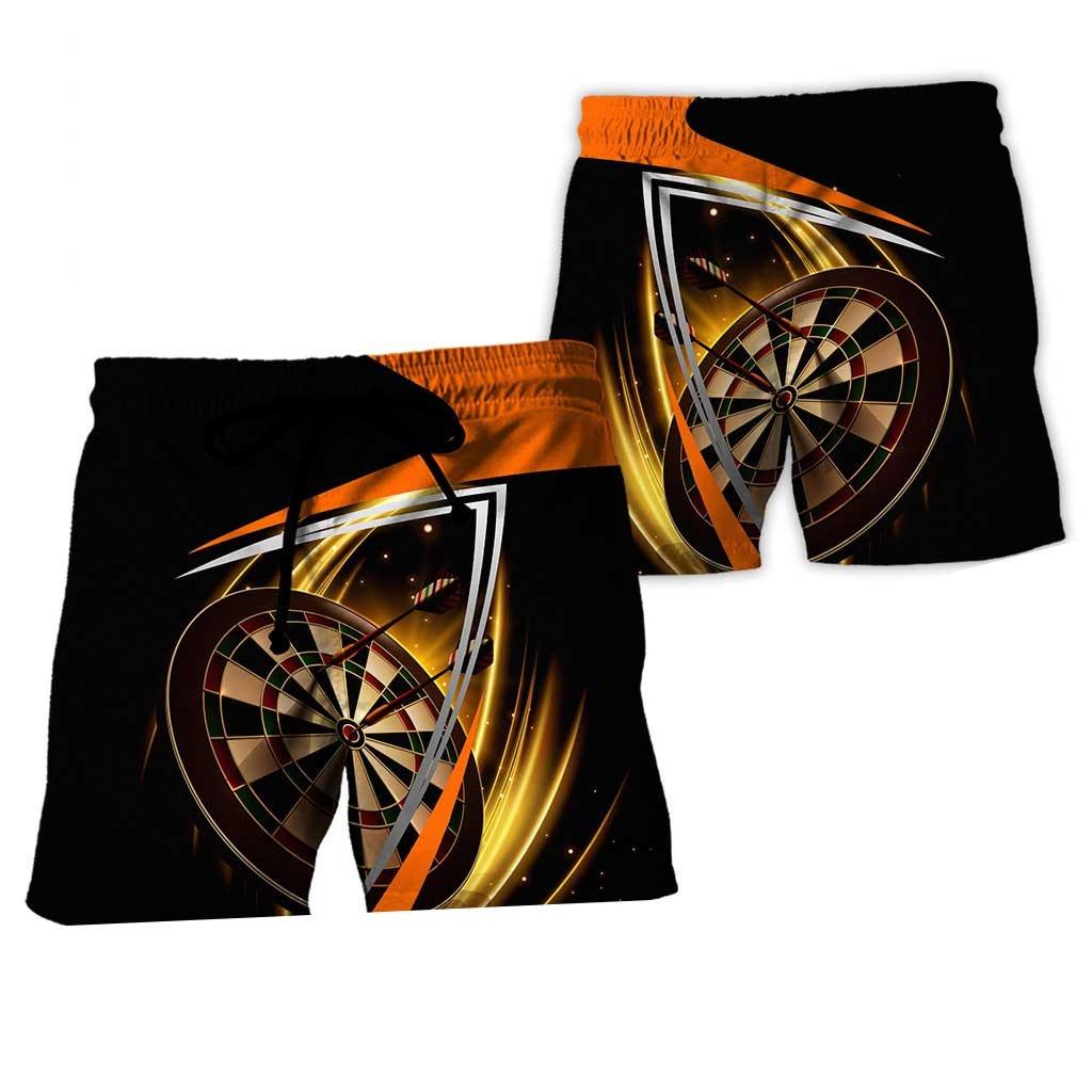 Personalized Name Darts Aloha Hawaiian Shirt - Cool Darts Personalized Name Hawaiian Shirt, Brown Target Hawaiian Shirt For Men & Women, Darts Lover - Image 6