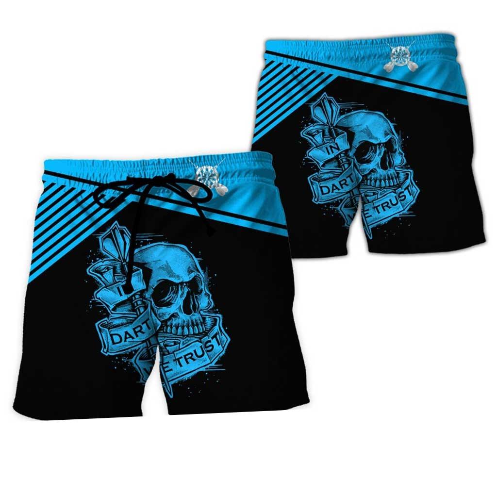 Personalized Name Darts Aloha Hawaiian Shirt - Cool In Darts We Trust And Skull Pattern Personalized Name Hawaiian Shirt For Men & Women, Darts Lover - Image 4