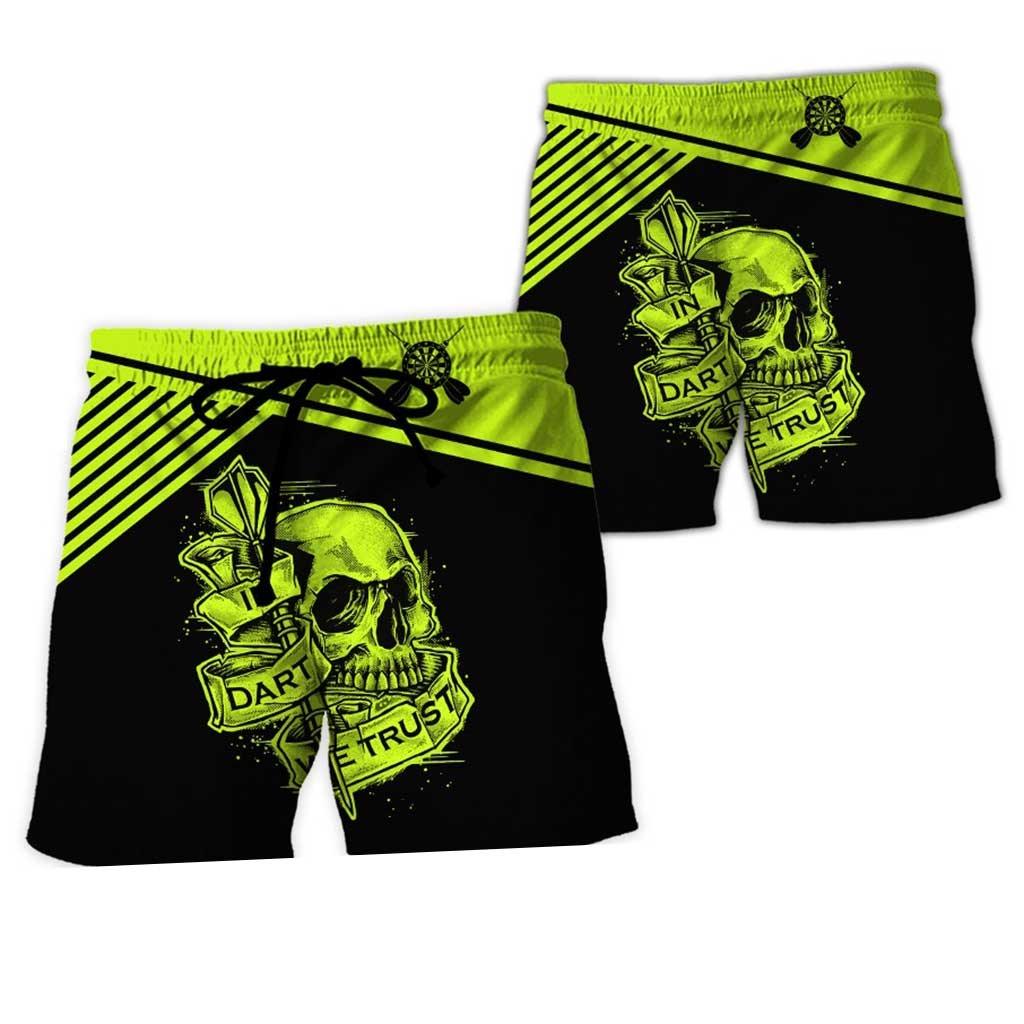 Personalized Name Darts Aloha Hawaiian Shirt - Cool In Darts We Trust And Skull Pattern Personalized Name Hawaiian Shirt For Men & Women, Darts Lover - Image 5