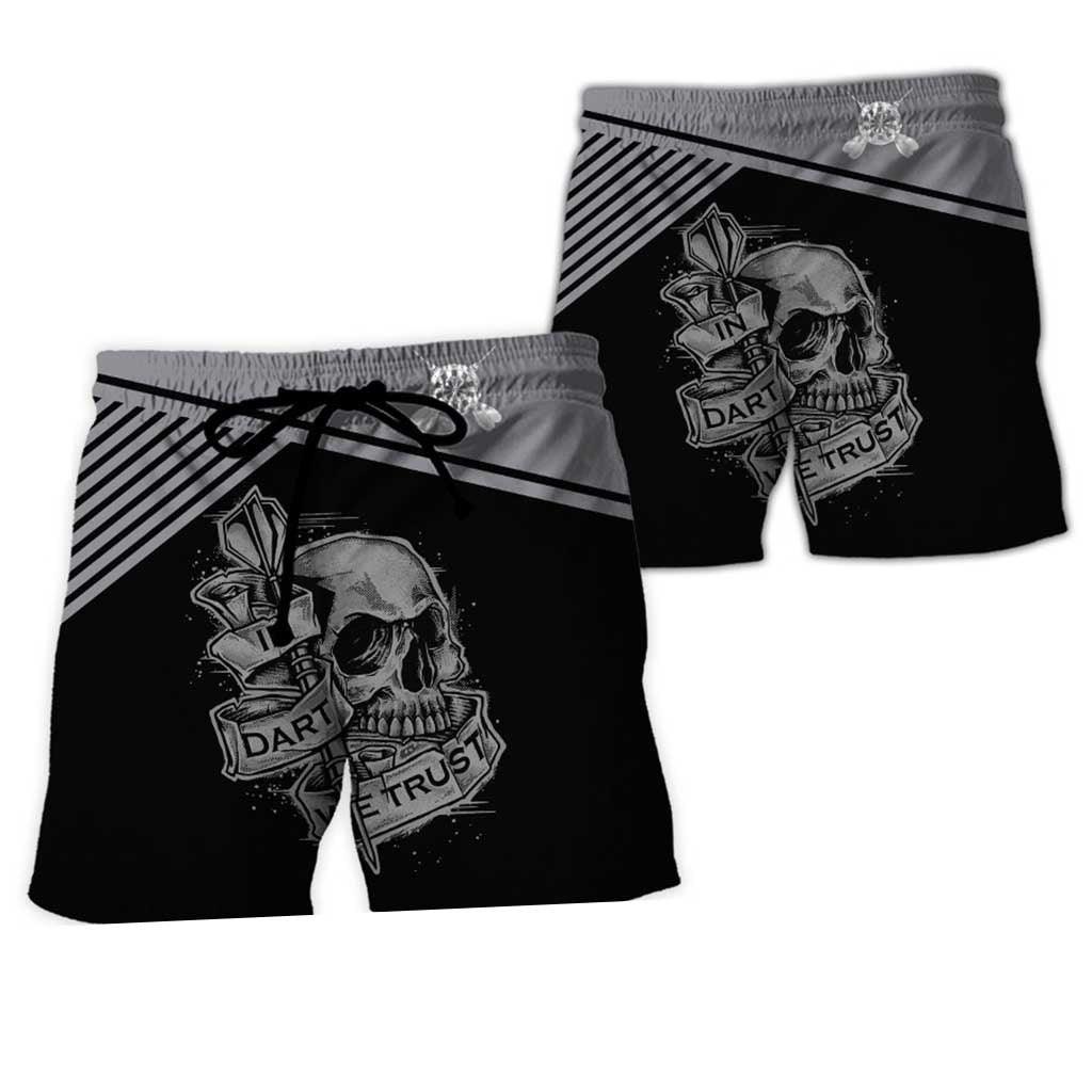 Personalized Name Darts Aloha Hawaiian Shirt - Cool In Darts We Trust And Skull Pattern Personalized Name Hawaiian Shirt For Men & Women, Darts Lover - Image 6