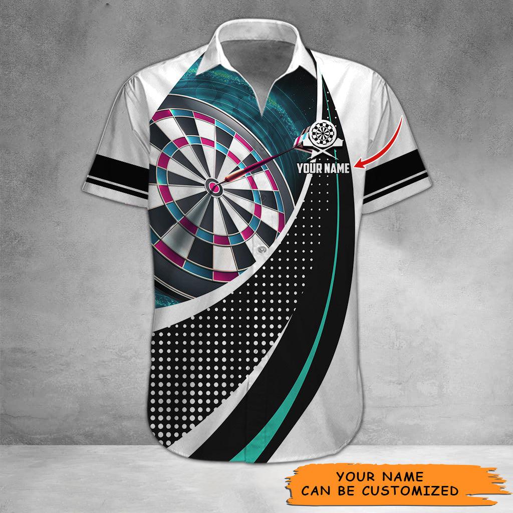 Personalized Name Darts Aloha Hawaiian Shirt - Darts And Target Pattern Personalized Name Hawaiian Shirt For Men & Women, Darts Lover