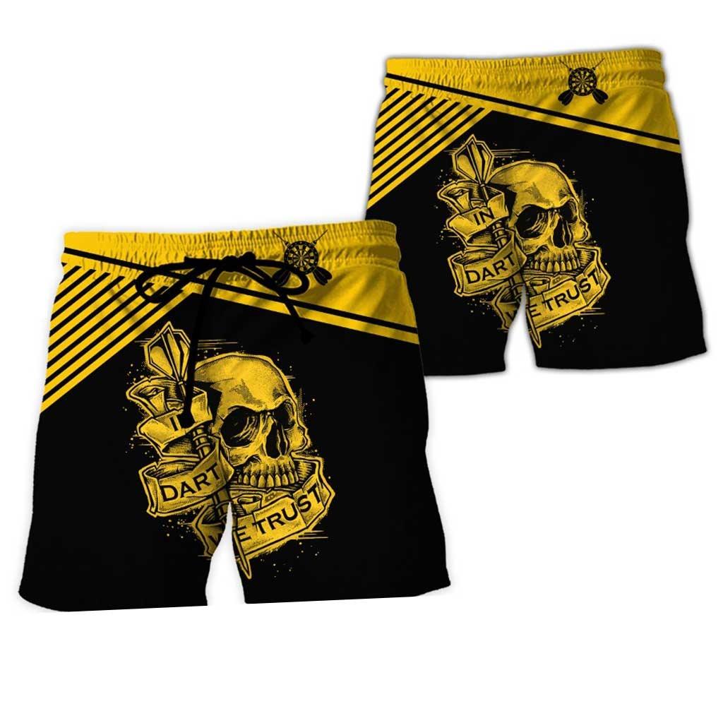 Personalized Name Darts Aloha Hawaiian Shirt - In Darts We Trust And Skull Pattern Personalized Name Hawaiian Shirt For Men & Women, Darts Lover - Image 8