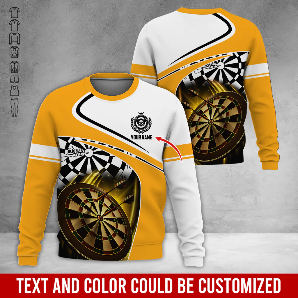 Personalized Name Darts Sweatshirt, Customized Name Darts Team Uniform Sweatshirt For Men & Women - Gift For Darts Lovers, Darts Players - Image 11