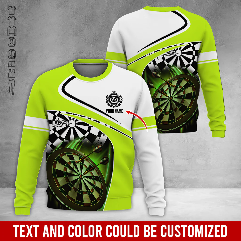 Personalized Name Darts Sweatshirt, Customized Name Darts Team Uniform Sweatshirt For Men & Women - Gift For Darts Lovers, Darts Players - Image 9
