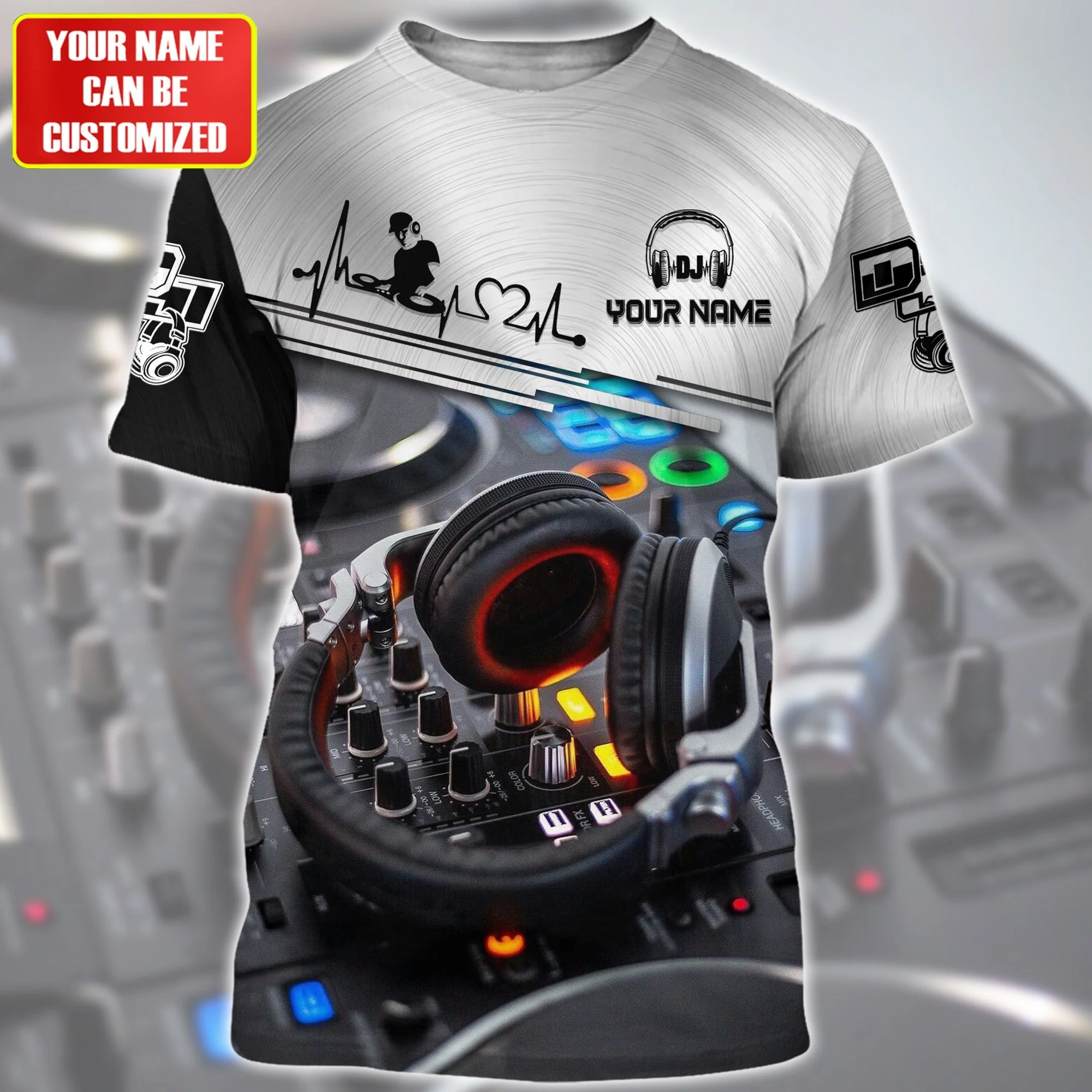 Personalized Name Disc Jockey Shirts - Custom Name DJ Shirts, Deejay Gear Black Shirts, Perfect DJ Shirts for Men & Women