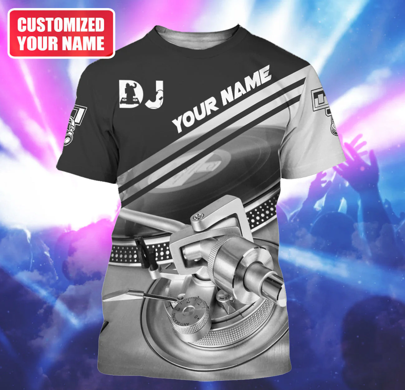 Personalized Name DJ Shirts - Custom Name Disc Jockey Shirts, Classical Music Disc Shirts, Perfect DJ Shirts for Men, Friends, Family