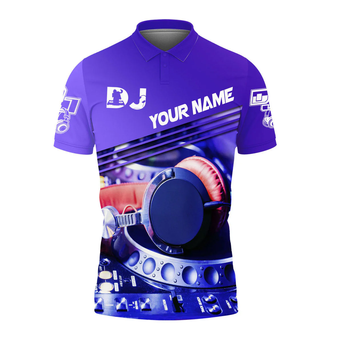 Personalized Name DJ Shirts - Custom Name Disc Jockey Shirts, DJ Life Purple Clothing, Perfect DJ Shirts for Men & Women - Image 6