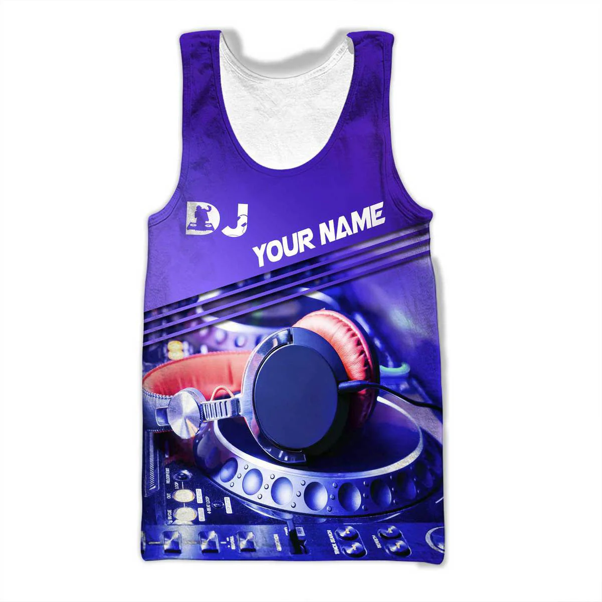 Personalized Name DJ Shirts - Custom Name Disc Jockey Shirts, DJ Life Purple Clothing, Perfect DJ Shirts for Men & Women - Image 7