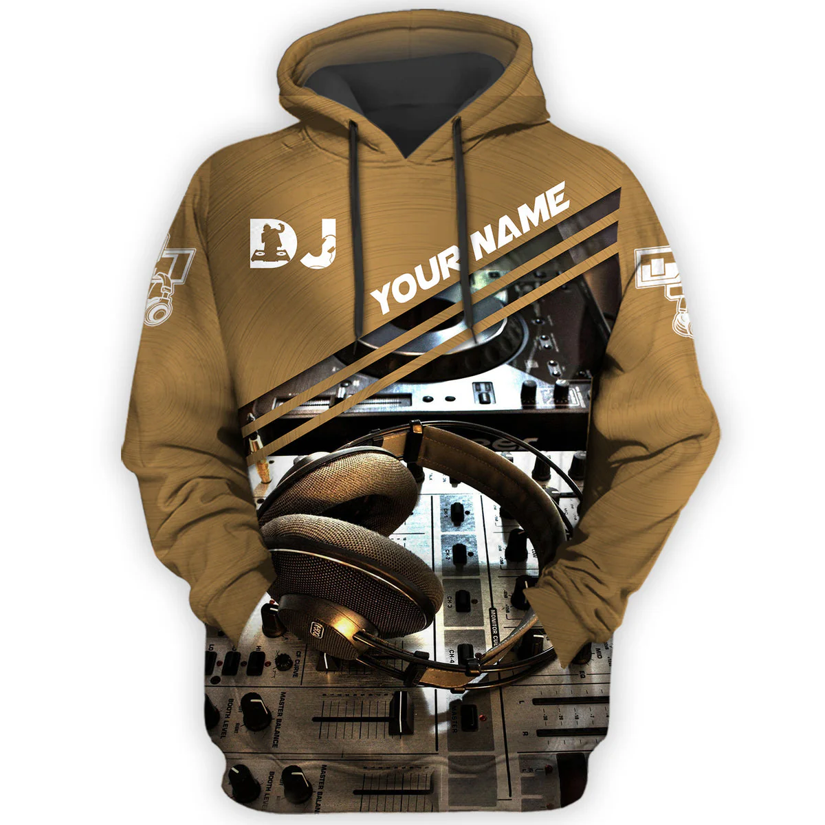 Personalized Name DJ Shirts - Custom Name Disc Jockey Shirts, World Of DJ Brown Shirts, Perfect DJ Shirts for Men & Women - Image 5