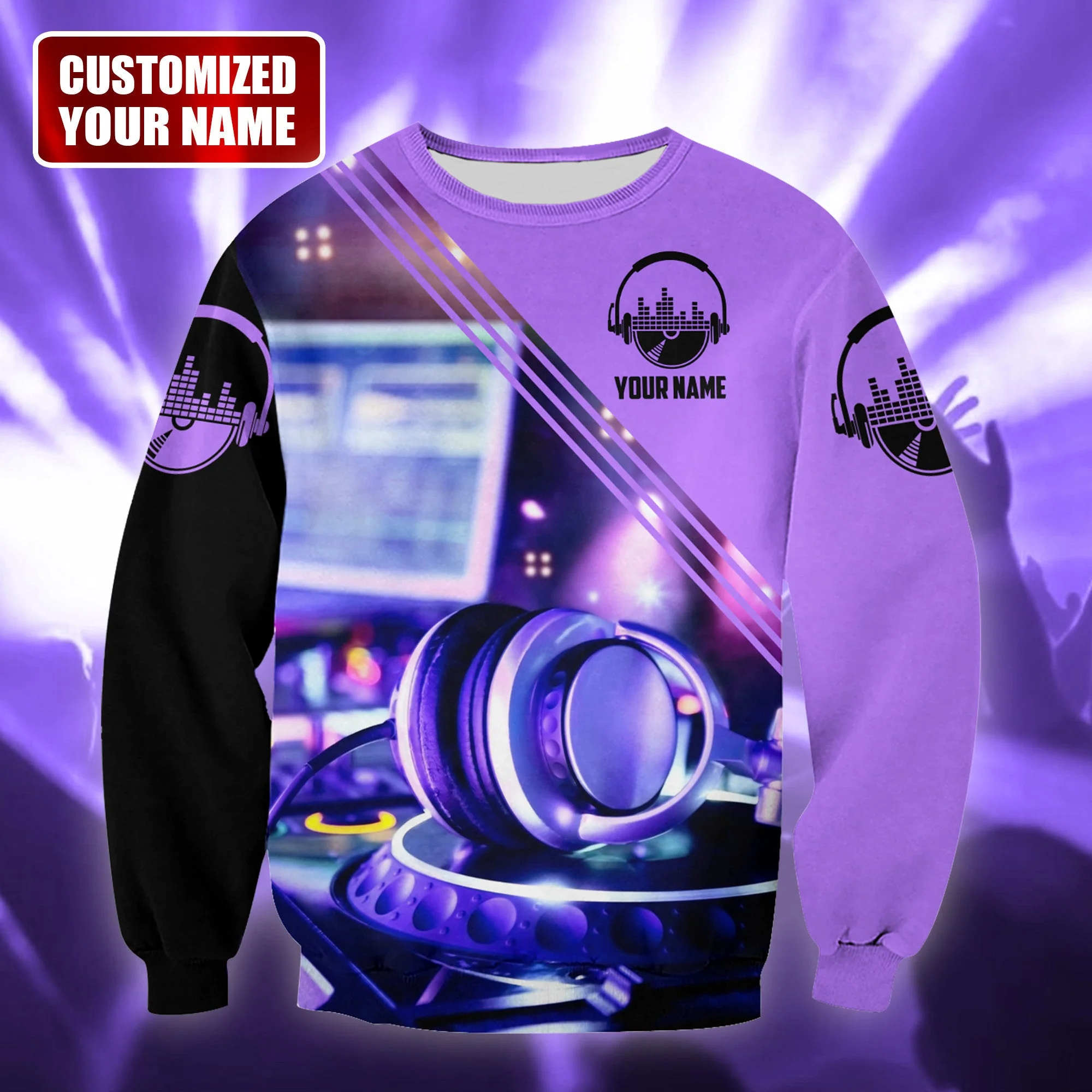 Personalized Name DJ Shirts - Custom Name Disc Jockey Shirts, World Of DJ Purple Shirts, Perfect DJ Shirts for Men & Woman - Image 4
