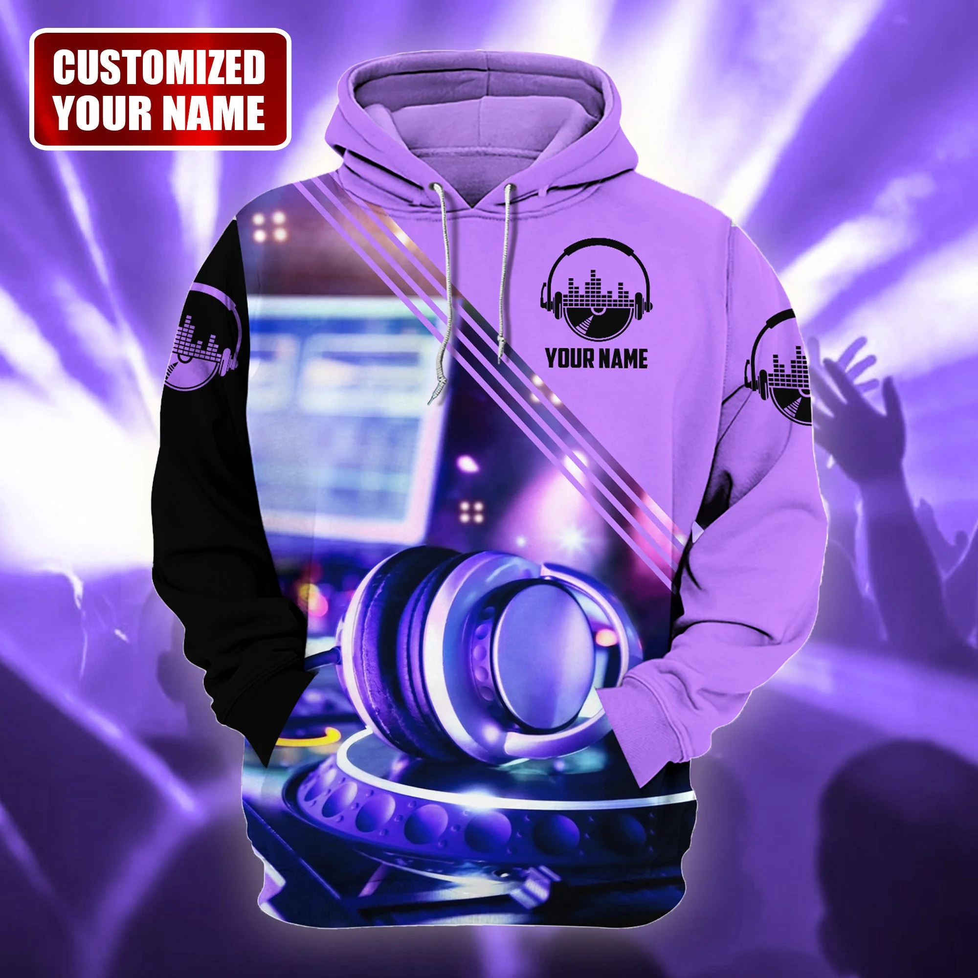 Personalized Name DJ Shirts - Custom Name Disc Jockey Shirts, World Of DJ Purple Shirts, Perfect DJ Shirts for Men & Woman - Image 5