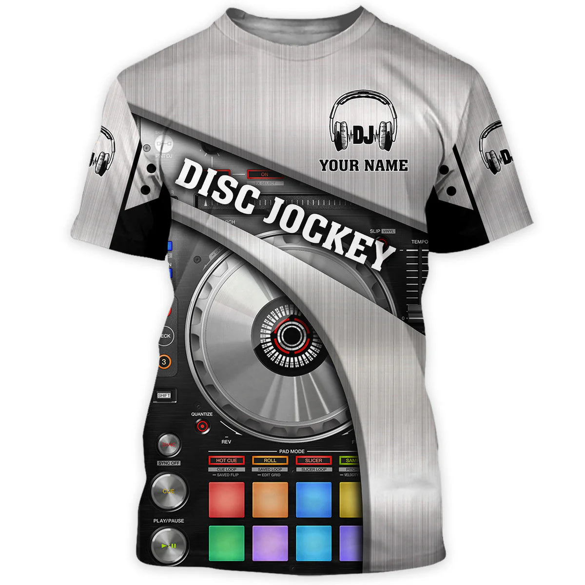 Personalized Name DJ Shirts - Custom Name DJ Table, Funny & Crazy DJ Grey Shirts, Perfect DJ Shirts for Men & Women - Image 4