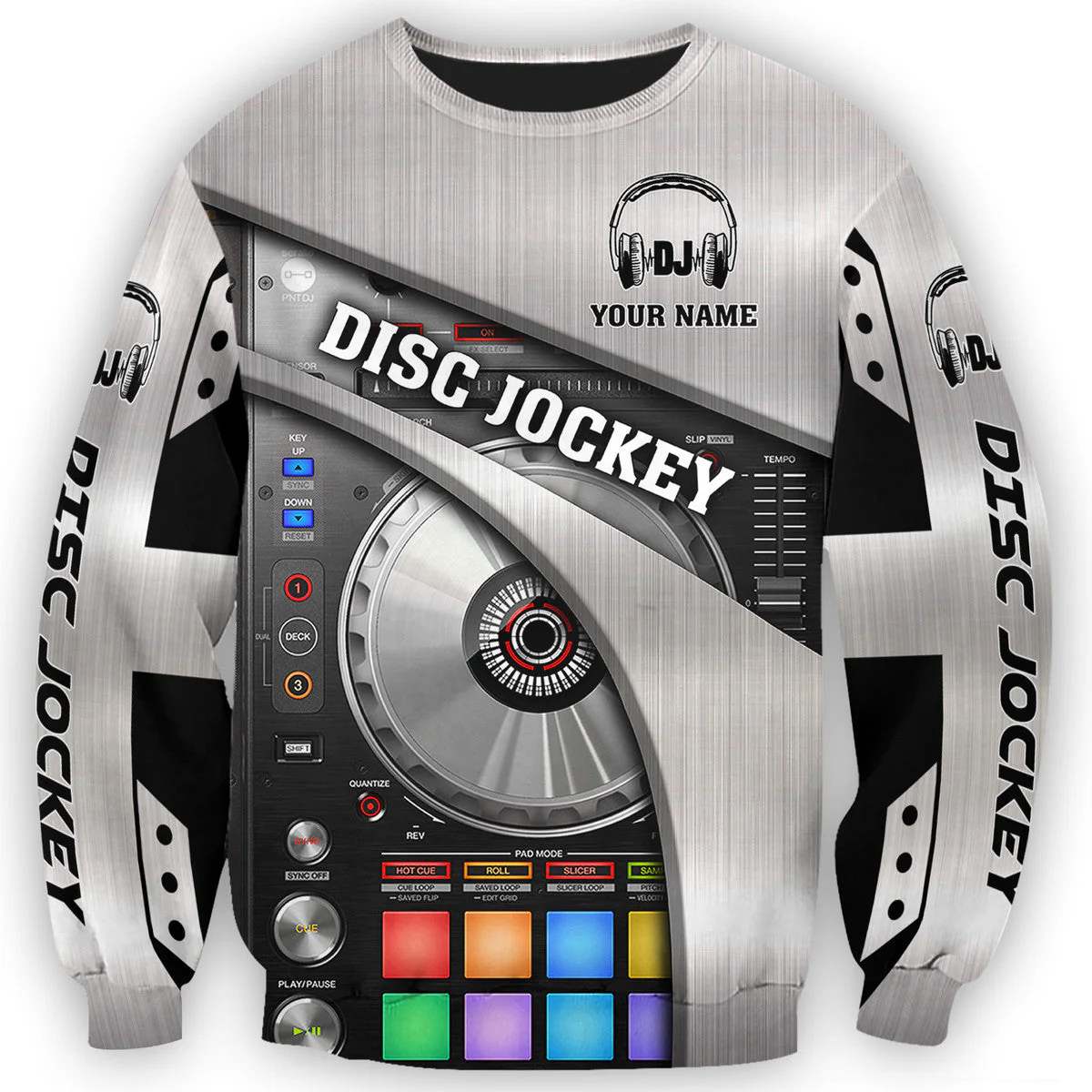 Personalized Name DJ Shirts - Custom Name DJ Table, Funny & Crazy DJ Grey Shirts, Perfect DJ Shirts for Men & Women - Image 7
