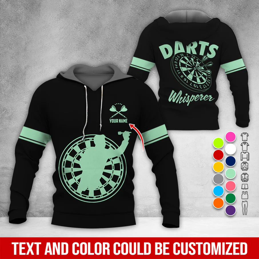 Personalized Name Premium Hoodie, Darts Whisperer Hoodie, Perfect Gift For Darts Lovers, Friend, Family - Image 4