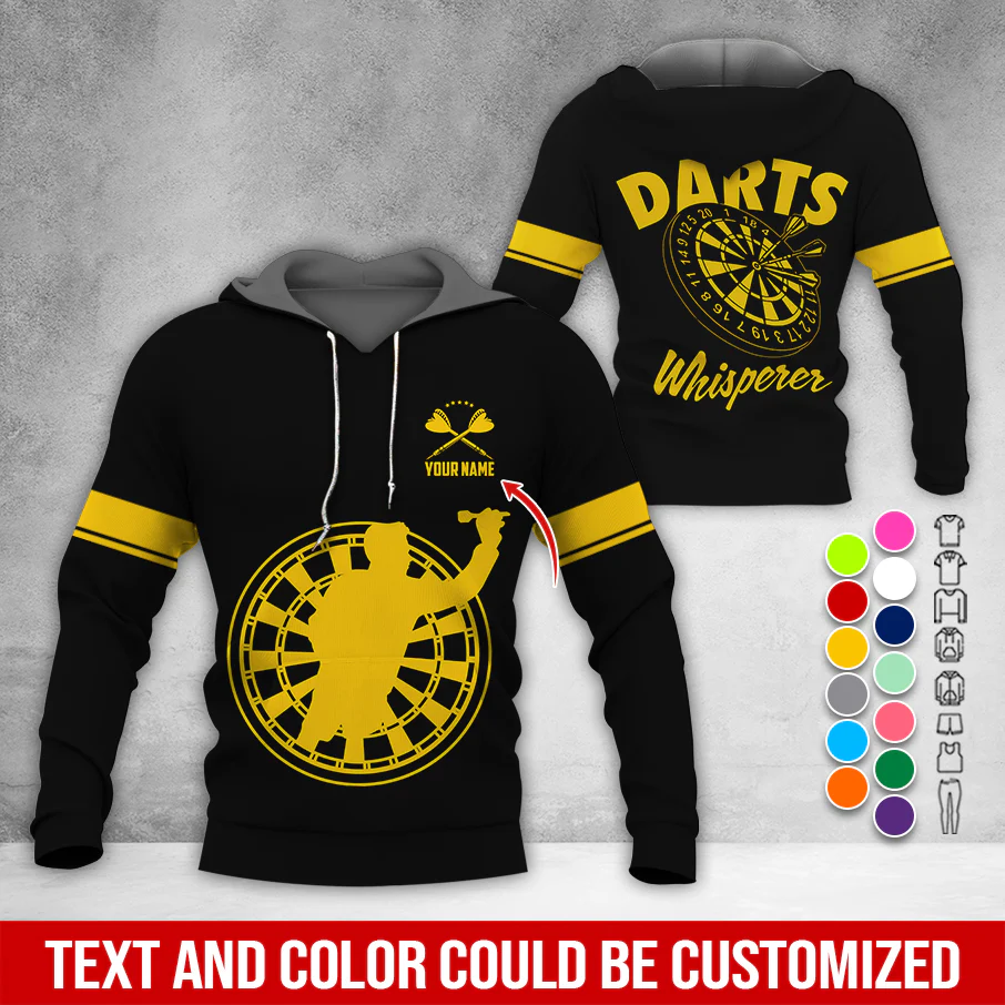 Personalized Name Premium Hoodie, Darts Whisperer Hoodie, Perfect Gift For Darts Lovers, Friend, Family - Image 5