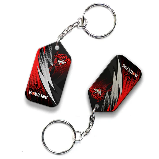 Personalized Name Strike Bloody Snake Bowling Ball On Fire Acrylic Keychain - Christmas Gift For Bowling Lovers, Bowling Players, Family, Friends - Image 6