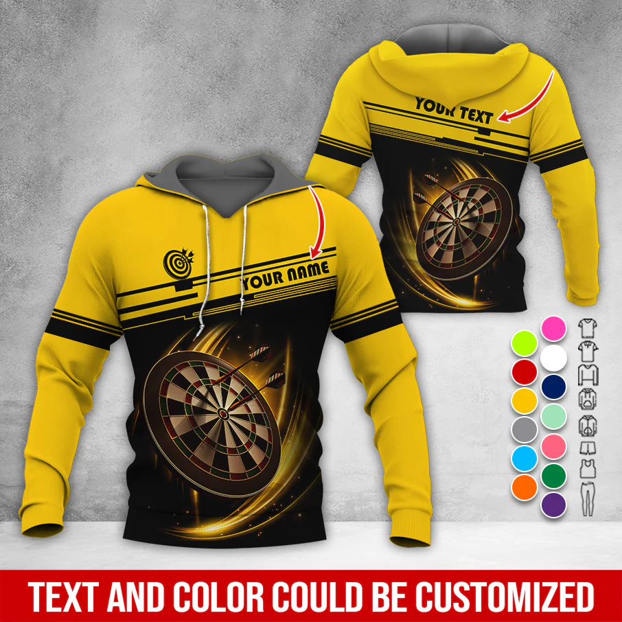 Personalized Name & Text Darts Premium Hoodie, Darts Is My Life Hoodie , Perfect Gift For Darts Lovers, Friend, Family - Image 5