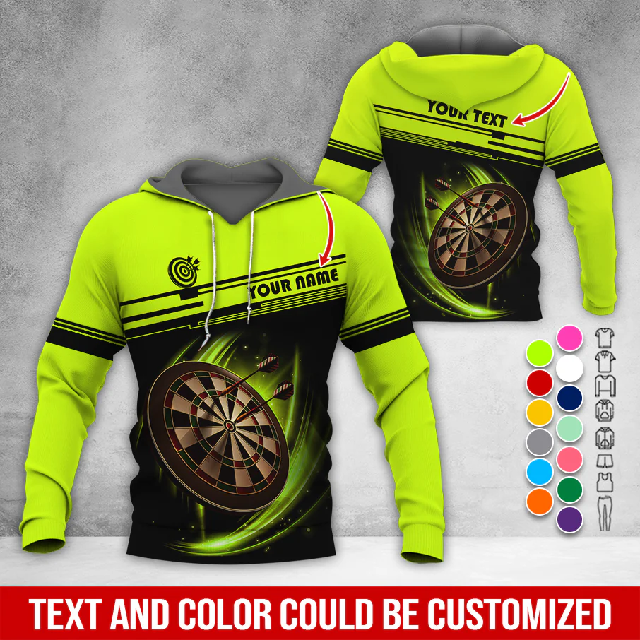 Personalized Name & Text Darts Premium Hoodie, Darts Is My Life Hoodie , Perfect Gift For Darts Lovers, Friend, Family - Image 7